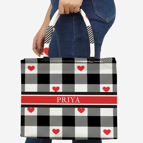 Customized Christmas Theme Box Tote Bag - Uncommongifts.in